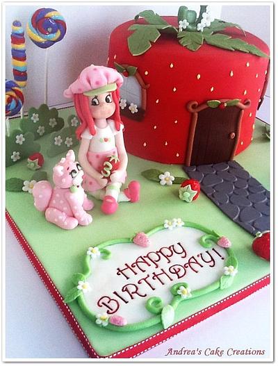 Strawberry Shortcake Cake - Cake by Andrea'sCakeCreations