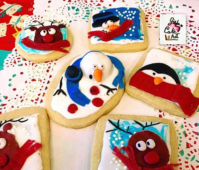 Winter wondeland cookies friends - Cake by G Sugar Art