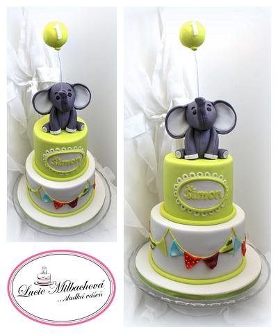 Cake with elephant - Cake by Lucie Milbachová (Czech rep.)