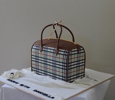 Burberry bag cake - Cake by Sue Ghabach