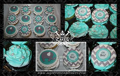 Elephants & Chevrons - Cake by Occasional Cakes
