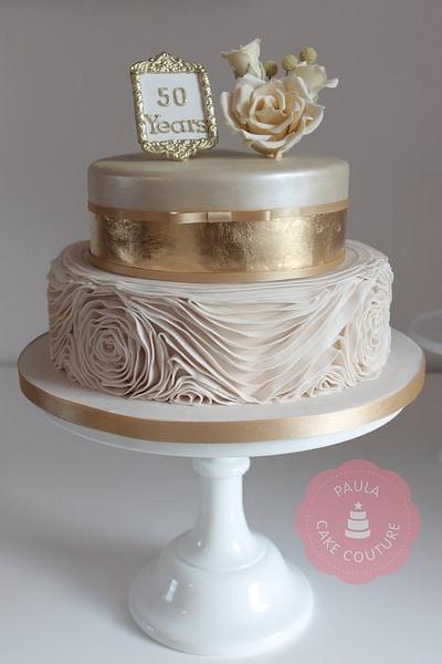 Fifty Golden Years - Cake by Paulacakecouture