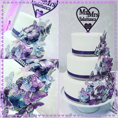 My first wedding cake - Cake by CakecreationsByEmma