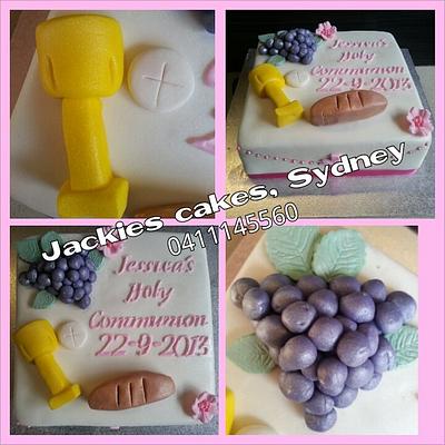 hol6 communion cake - Cake by Jackies cakes