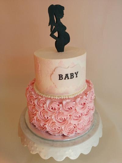 rosette baby shower - Cake by Cake That Bakery