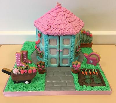 Cookie garden house (workshop Roos Bakt) - Cake by Bonnie’s 🧡 Bakery