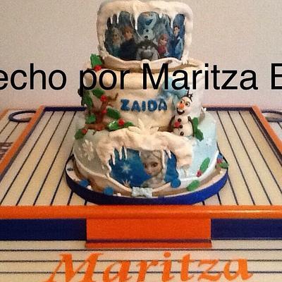 Frozen  - Cake by Maritza Baez