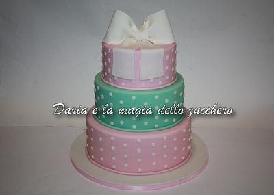 pois baptism cake - Cake by Daria Albanese