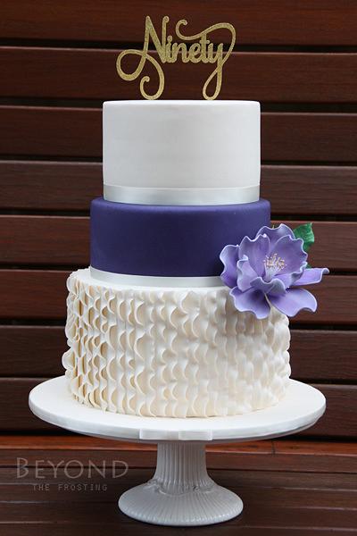 90th Birthday Cake - Cake by beyondthefrosting