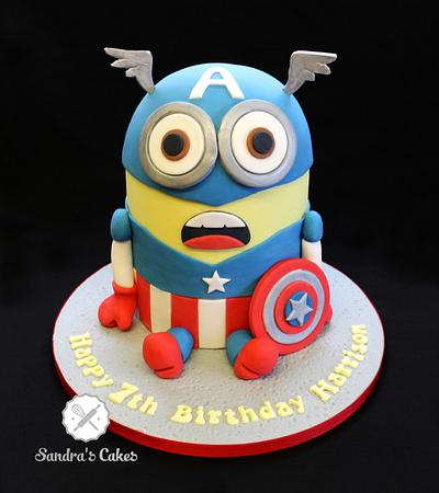 Captain America Minion - Cake by Sandra's cakes