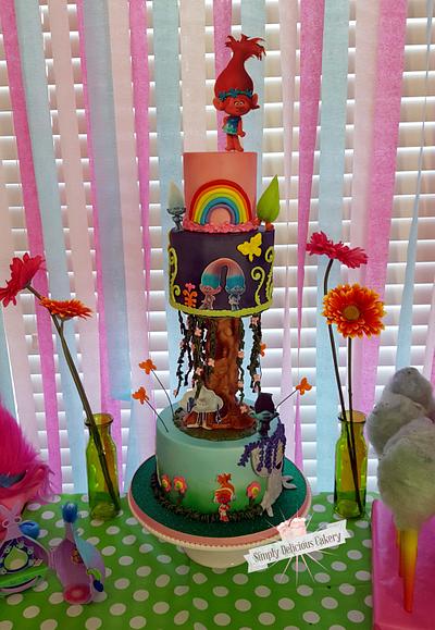 Trolls Land  - Cake by Simply Delicious Cakery
