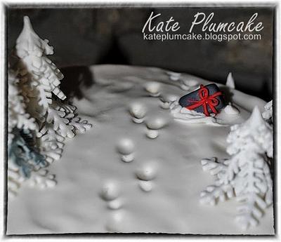 Footprints in the snow - Cake by Kate Plumcake