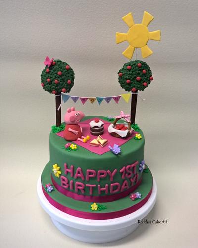 Peppa Pig Picnic - Cake by Reckless Cake Art