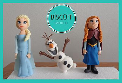 Elsa, Olaf & Anna - Cake by BISCÜIT Mexico