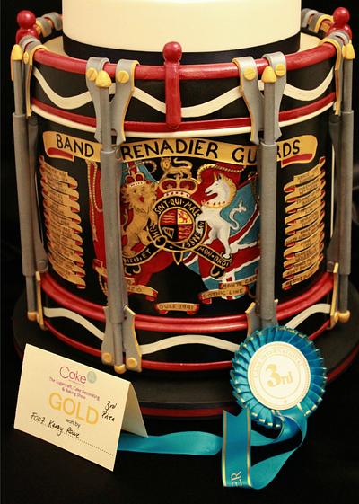 Regimental Wedding Cake 'Gold and Third in Catagory' - Cake by Kerry Rowe