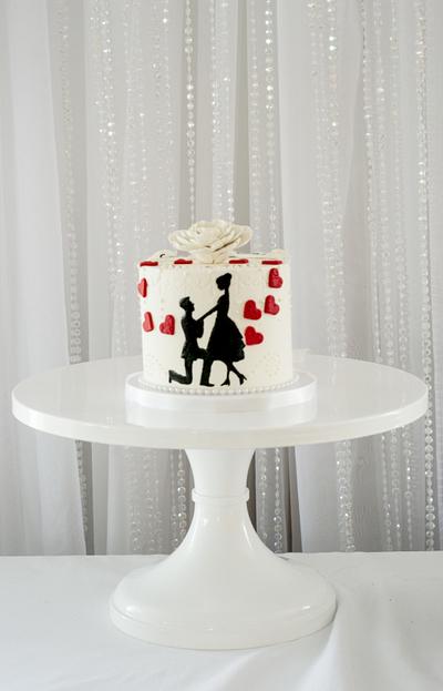 Engagement congratulations cake  - Cake by Piece O'Cake 