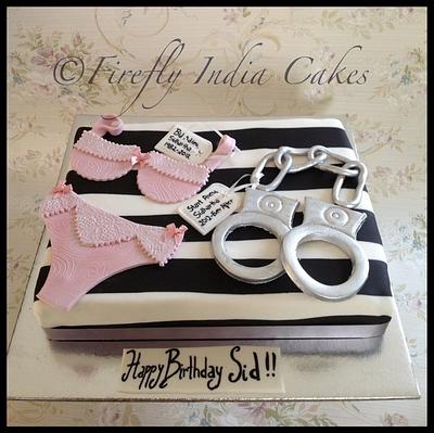 Lingerie & Handcuffs - Cake by Firefly India by Pavani Kaur