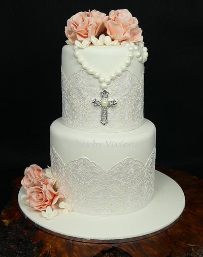 Communion Cake - Cake by Cakes by Vivienne