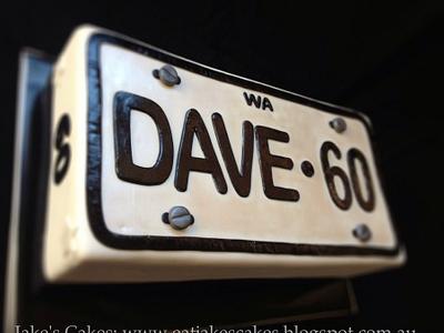 Licence (number) plate cake - Cake by Jake's Cakes