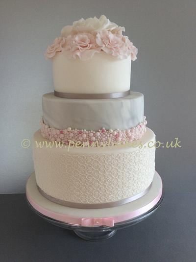 Pastel wedding cake  - Cake by Popsue