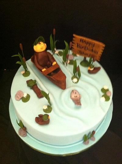 Man's Fishing Birthday cake - Cake by GinaS
