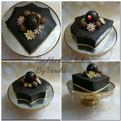 Dimond shaped Truffle cake  - Cake by Varsha Bhargava