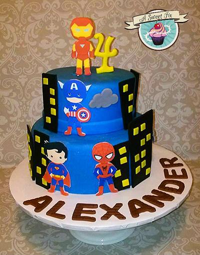 Little Men Super Heros - Cake by Heather Nicole Chitty