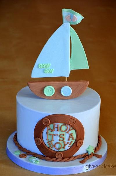 Baby boy! Ahoy! - Cake by giveandcake