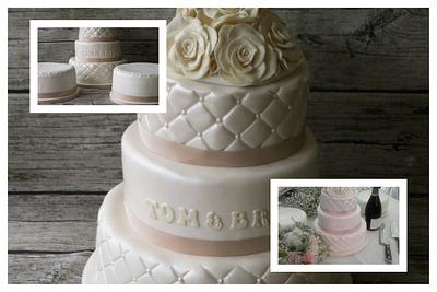 weddingcake with roses - Cake by Sjakkie's Taarten