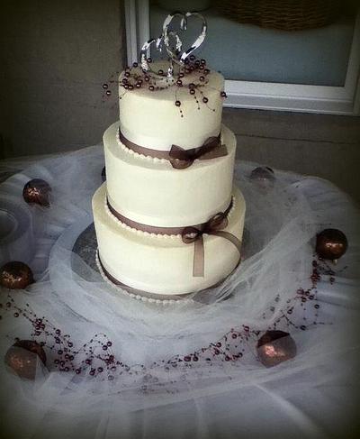 Simple Buttercream Wedding Cake - Cake by Sarah Ono Jones