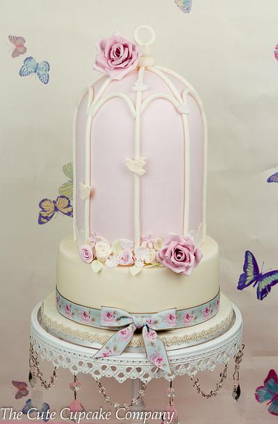 Vintage birdcage wedding cake - Cake by Paula