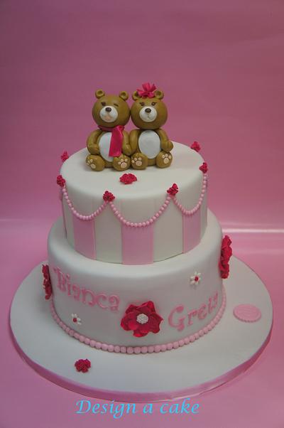 twins little beare for birthday - Cake by Alessandra