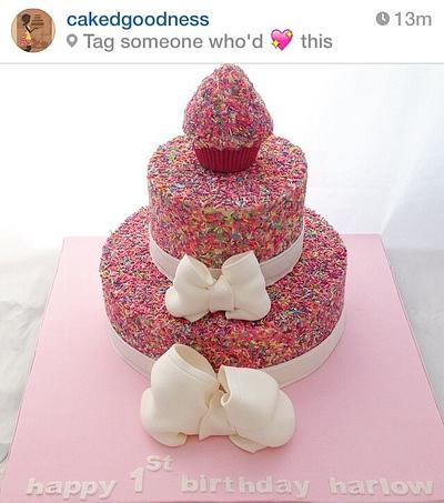Sprinkle first birthday cake - Cake by Caked Goodness