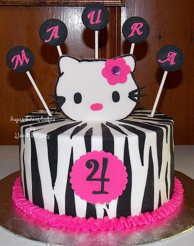 Zebra Hello Kitty - Cake by Sugar Sweet Cakes