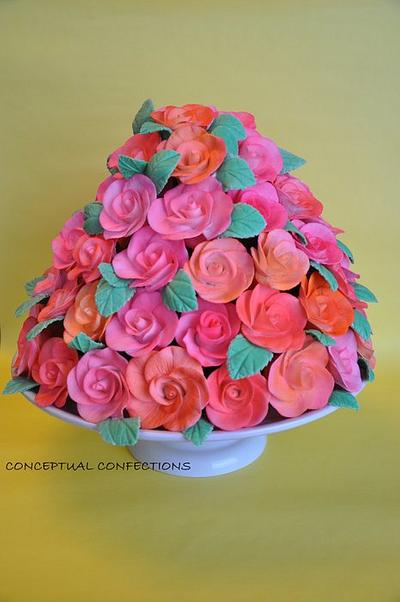 Roses Cake  - Cake by Jessica