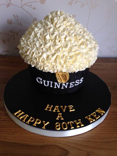 'Guinness' Giant Cupcake - Cake by Sajocakes