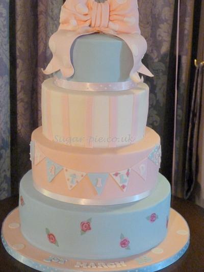 Cath Kidston christening cake - Cake by Sugar-pie