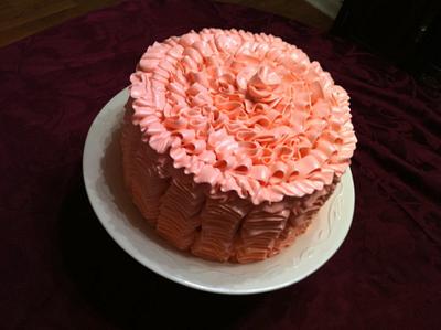 Chocolate ruffled cake - Cake by Tammy 