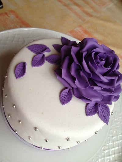 XXL gumpaste rose - Cake by Pauliens Taarten