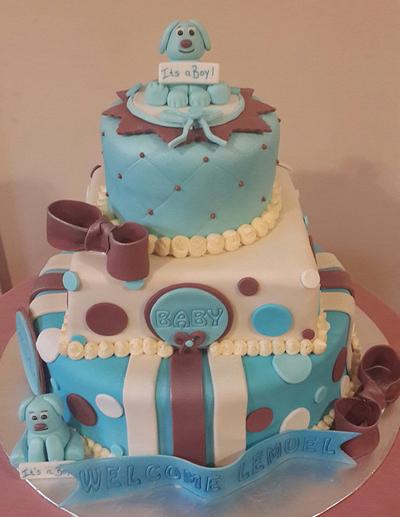 Baby Shower Cake for a boy - Cake by Rencia's Creations