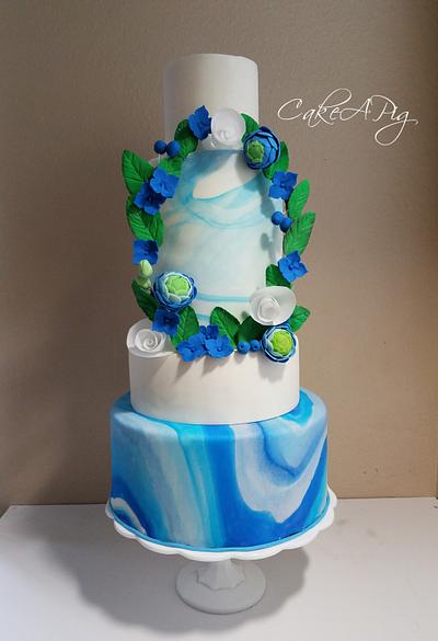 Something Blue - Cake by CakeAPig