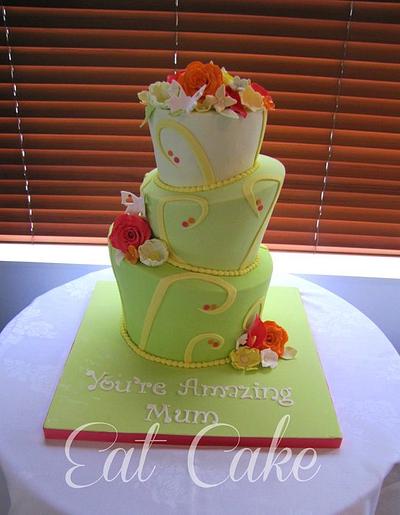 Green Topsy Turvy Cake  - Cake by Eat Cake
