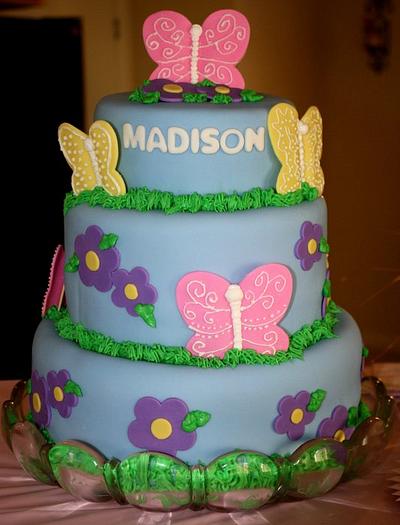 Butterfly Babyshower cake - Cake by Jewell Coleman