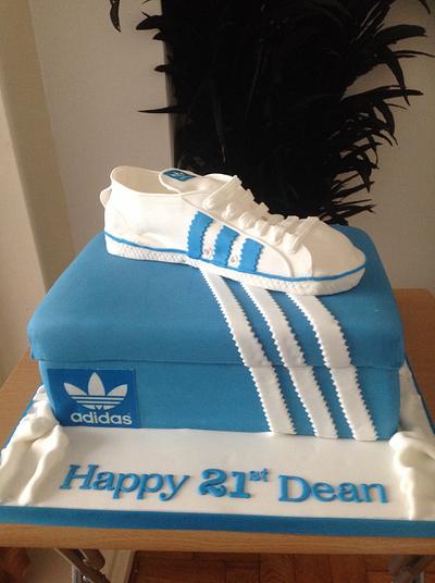 Adidas trainer and shoe box - Cake by Suzanne