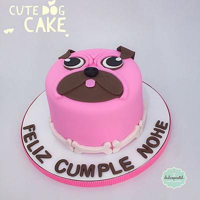 Torta Perro Pug - Cake by Dulcepastel.com