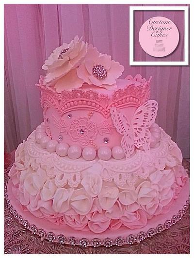 PINK BIRTHDAY CAKE - Cake by Anna