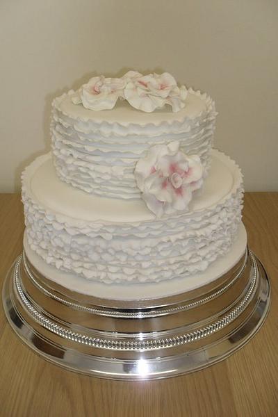 ruffle wedding cake - Cake by David Mason