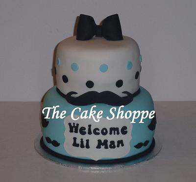 mustache baby shower cake - Cake by THE CAKE SHOPPE