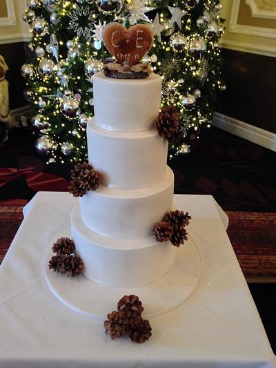 winter wedding  - Cake by d and k creative cakes