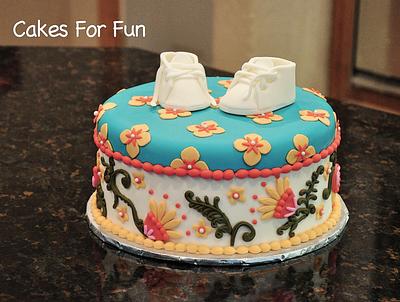 Cotton Tale Gypsy Baby Shower Cake - Cake by Cakes For Fun